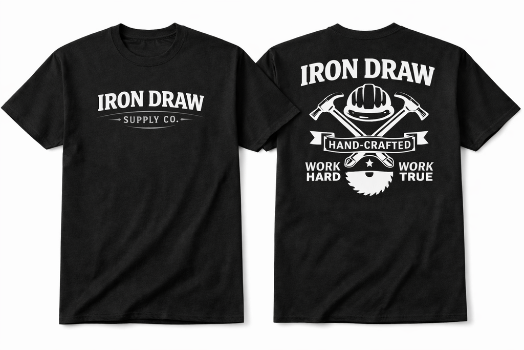 Iron Draw Blue Collar T-Shirt (100 Entries)
