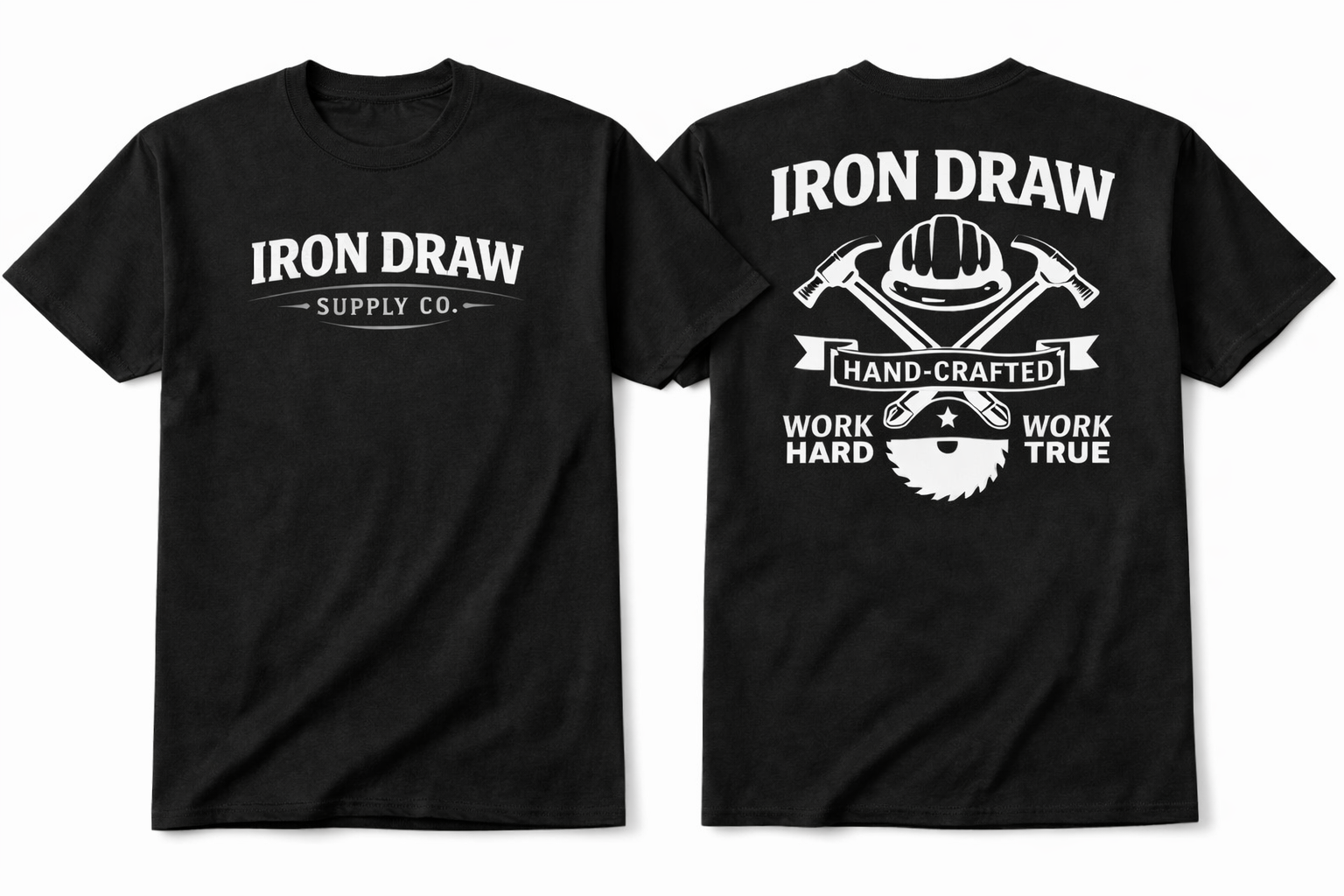 Iron Draw Blue Collar T-Shirt (100 Entries)