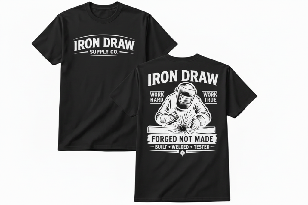 Iron Draw Forged Not Made - Black with White Graphics