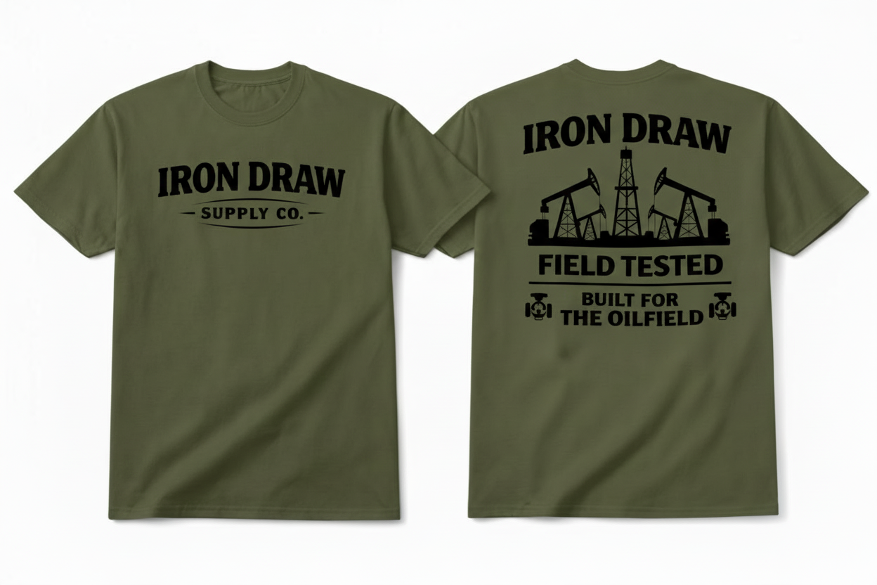 Iron Draw Supply Co. Olive Green - Black Graphics